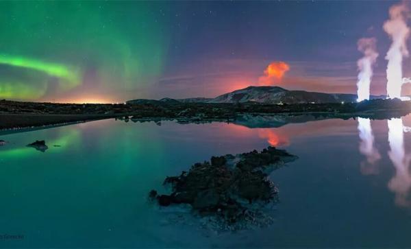 تصویر روز ناسا: سه پدیده درخشان در آسمان شب ایسلند